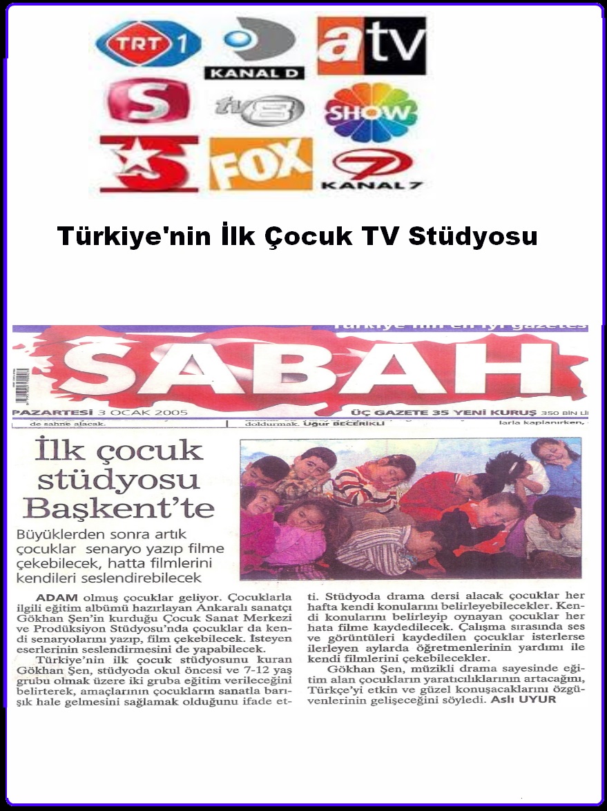 çocuk TV stüdyosu